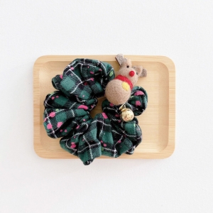Girl Hair Tie Scrunchie Reindeer Christmas (GPT6375)